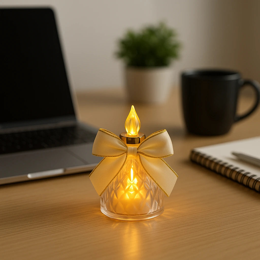 Mr. Flameless Tea LED Candle Lights | Elegant Bow Design