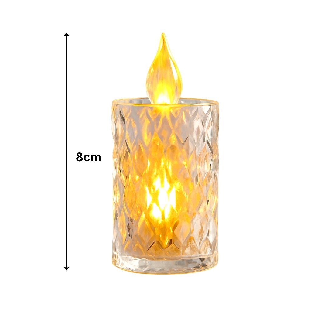 Sparkle LED Crystal Candle | Decorative Lights, Perfect for Diwali, Weddings & Home Decor