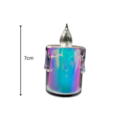 Rainbow Candle LED Light | Decorative Candle for Festivals, Parties & Home Styling